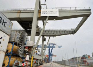 Ein Containerkran der Marke Titan 3 wurde am trimodalen Contargo-Terminal in Mannheim von Konecranes modernisiert