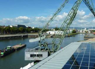 Mainz, Zollhafen, Liegestellen