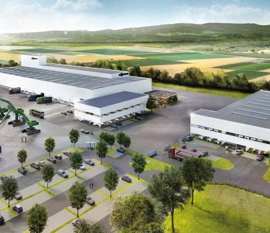 Das neue Customer Service Center von Sennebogen in Steinach hat eine Grundstücksfläche von rund 87.000 m2