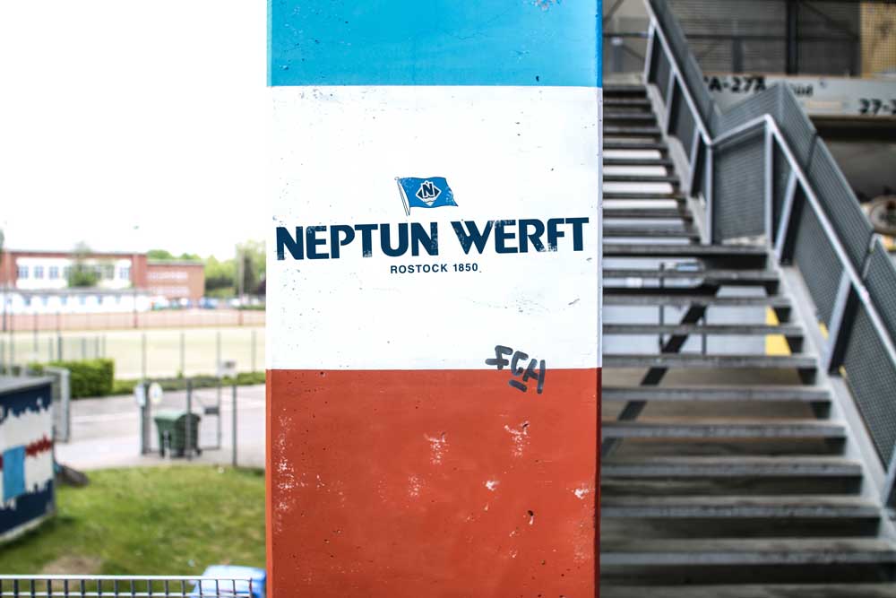 Die Neptun Werft unterstützt in dieser Saison den Fußball-Drittligisten Hansa Rostock