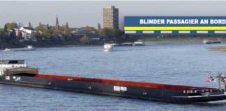 Ein 46-jähriger Mann ist widerrechtlich auf einem Frachter mitgefahren, der auf dem Rhein unterwegs nach Rotterdam war