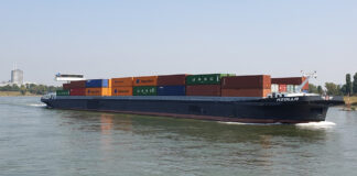 Containerschiff, Rhein, BDB