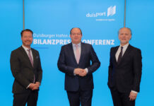 Der Vorstand der Disport-Gruppe bei der Bilanzpressekonferenz (v.l.): Carsten Hinne, Markus Bangen und Lars Nennhaus © krischerfotografie