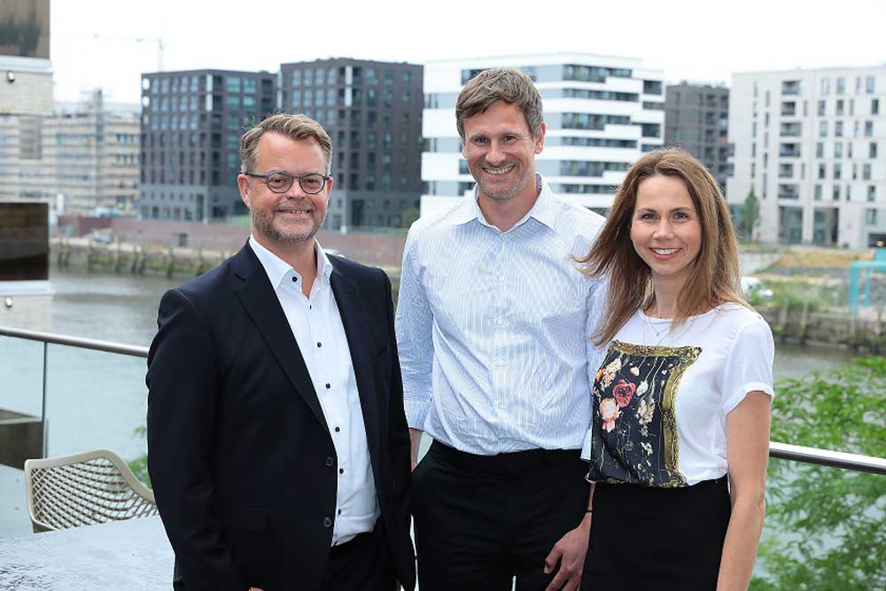 Der wiedergewählte Vorstand (v.l.) Wolfgang Nowak, Alexander Busse und Susanne Neiro (nicht im Bild: Heiko Loroff und Gerd Thiebes)